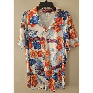 RailRiders Hawaiian Shirt Mens XL Tropical Floral Baseball Button Up Aloha